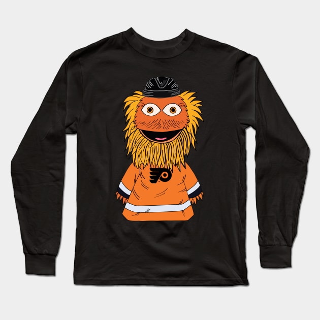 Gritty The Mascot! Long Sleeve T-Shirt by Brains